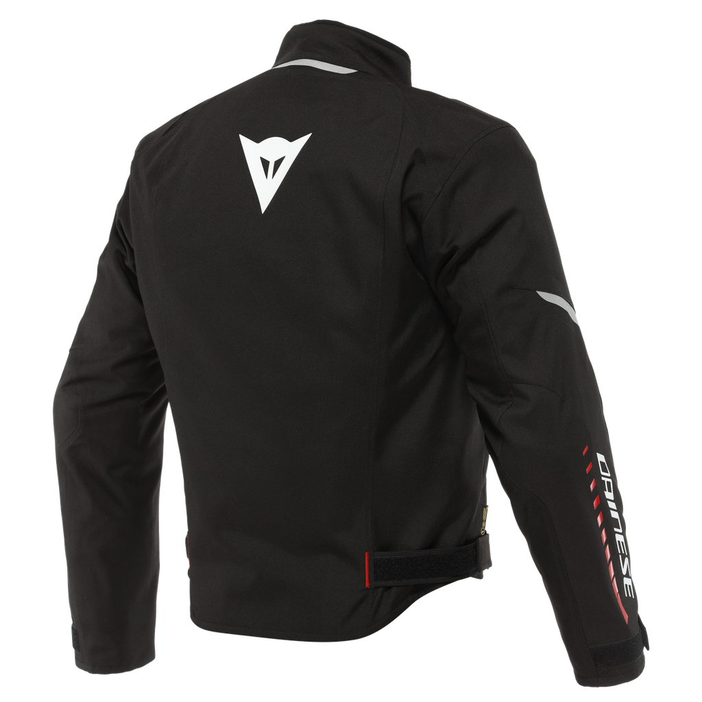 DAINESE VELOCE D-DRY BLACK/WHITE/LAVA RED WATERPROOF TEXTILE JACKET