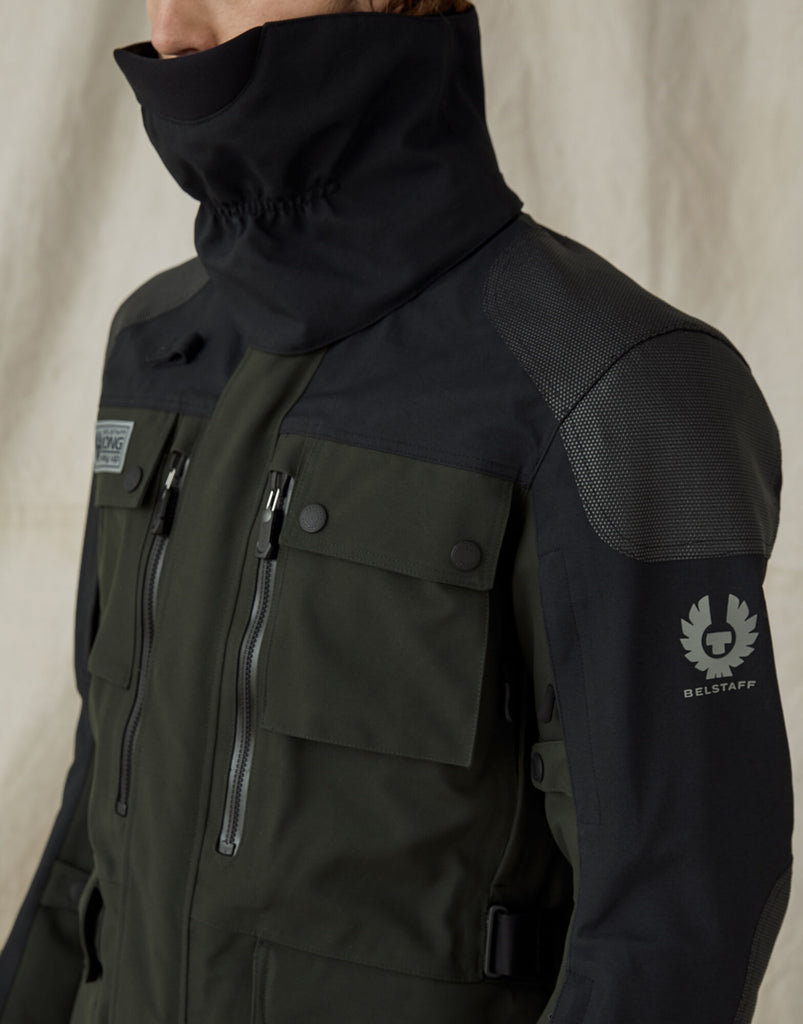 BELSTAFF LONG WAY UP GORE-TEX PRO MOTORCYCLE JACKET OLIVE