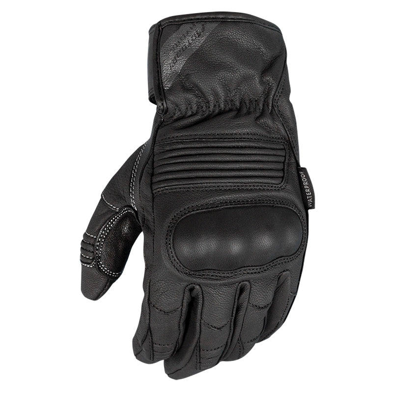 MOTODRY HYDRA WATERPROOF MOTORCYCLE LEATHER WINTER GLOVES BLACK