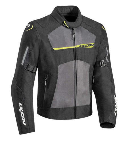 IXON RAPTOR JACKET - BLACK/GREY/YELLOW (Size: LARGE) Last One