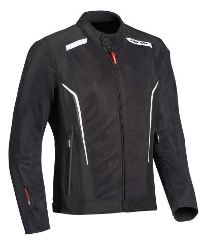 IXON COOL AIR TEXTILE JACKET - BLACK/WHITE