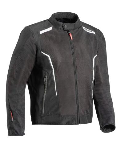 IXON COOL AIR C KING SIZE TEXTILE JACKET - BLACK/WHITE
