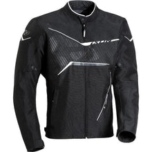 IXON SLASH TEXTILE JACKET - BLACK/WHITE (Size: LARGE) Last One