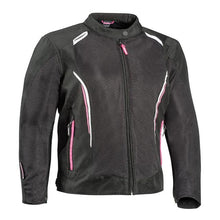 IXON COOL AIR WOMENS QUEEN SIZE JACKET - BLACK/WHITE/PINK (Queen Size XXL) Last One