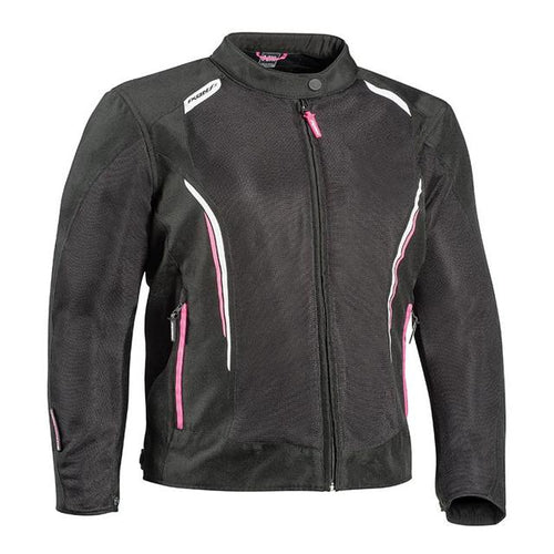 IXON COOL AIR WOMENS QUEEN SIZE JACKET - BLACK/WHITE/PINK (Queen Size XXL) Last One