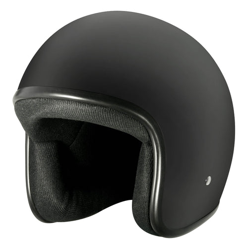 M2R 225 MATTE BLACK HELMET W/NO STUDS