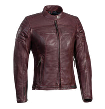 IXON SPARK LADIES LEATHER JACKET - BURGUNDY (Size: SMALL) Last One
