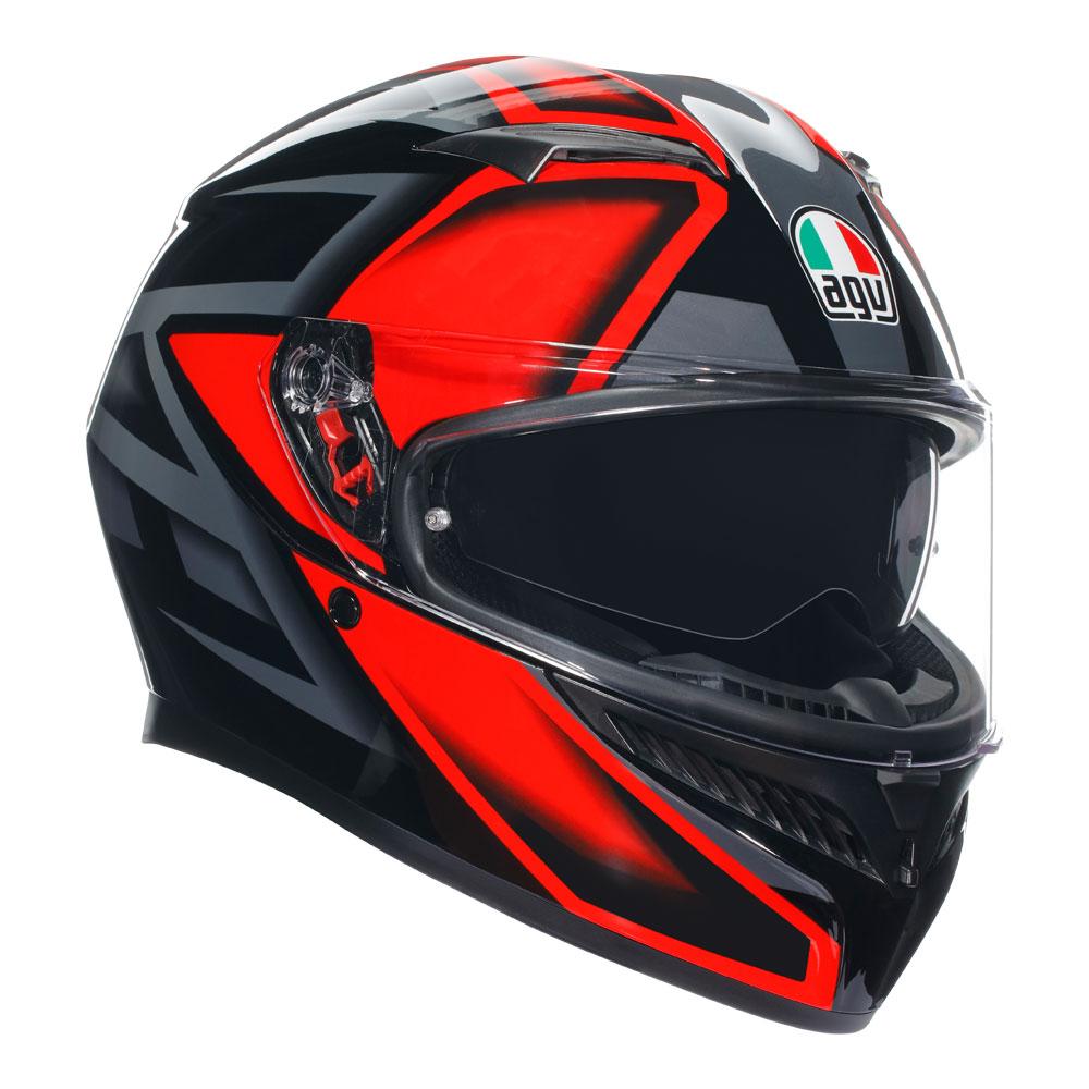 AGV K3 COMPOUND BLACK/RED HELMET