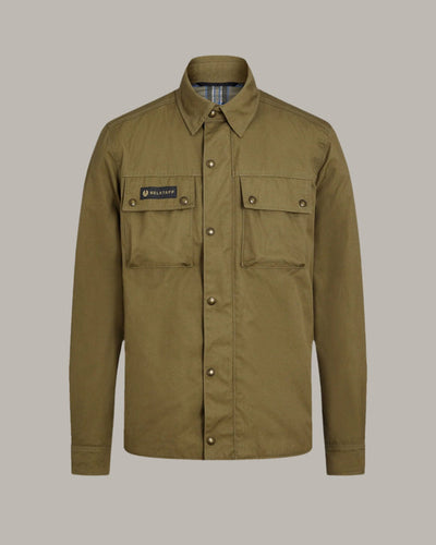 BELSTAFF MANSION MOTORCYCLE RIDING SHIRT - OLIVE