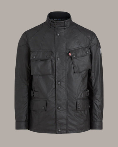 BELSTAFF STEALTH CROSBY WAXED COTTON JACKET - BLACK