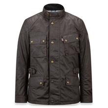 BELSTAFF CROSBY WAXED COTTON MOTORCYCLE JACKET - MAHOGANY