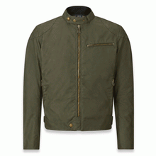 BELSTAFF ARIEL WAXED COTTON MOTORCYCLE JACKET - FOREST GREEN