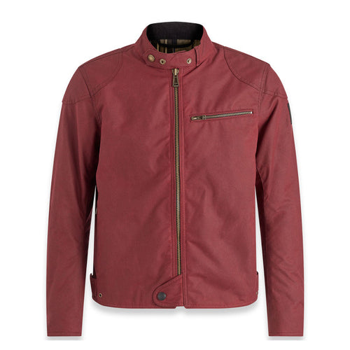 BELSTAFF ARIEL WAXED COTTON MOTORCYCLE JACKET - RACING RED