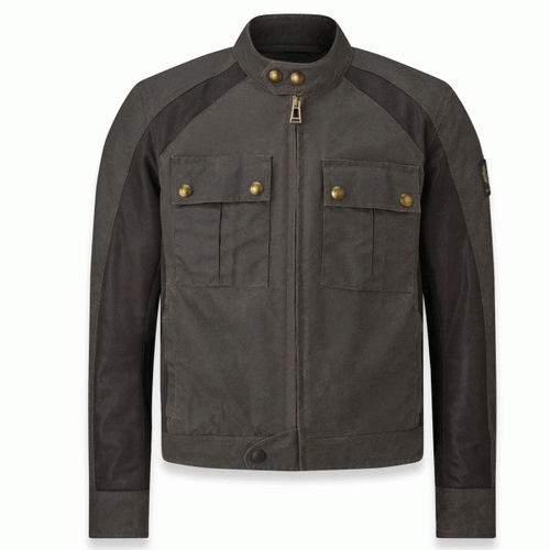 BELSTAFF TEMPLE WAXED COTTON MOTORCYCLE JACKET - MAHAGONY