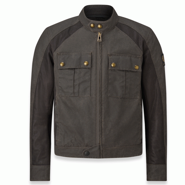 BELSTAFF TEMPLE WAXED COTTON MOTORCYCLE JACKET - MAHAGONY