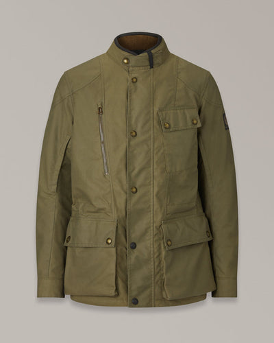 BELSTAFF WAYMASTER MOTORCYLE WAXED COTTON JACKET - OLIVE