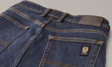 BELSTAFF POPLAR COTTON & CORDURA BLEND MOTORCYCLE JEANS - WASHED INDIGO