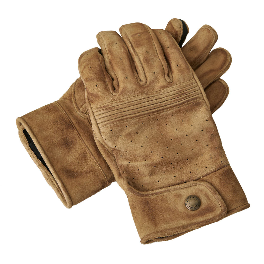 BELSTAFF MONTGOMERY LEATHER MOTORCYCLE GLOVES - SAND