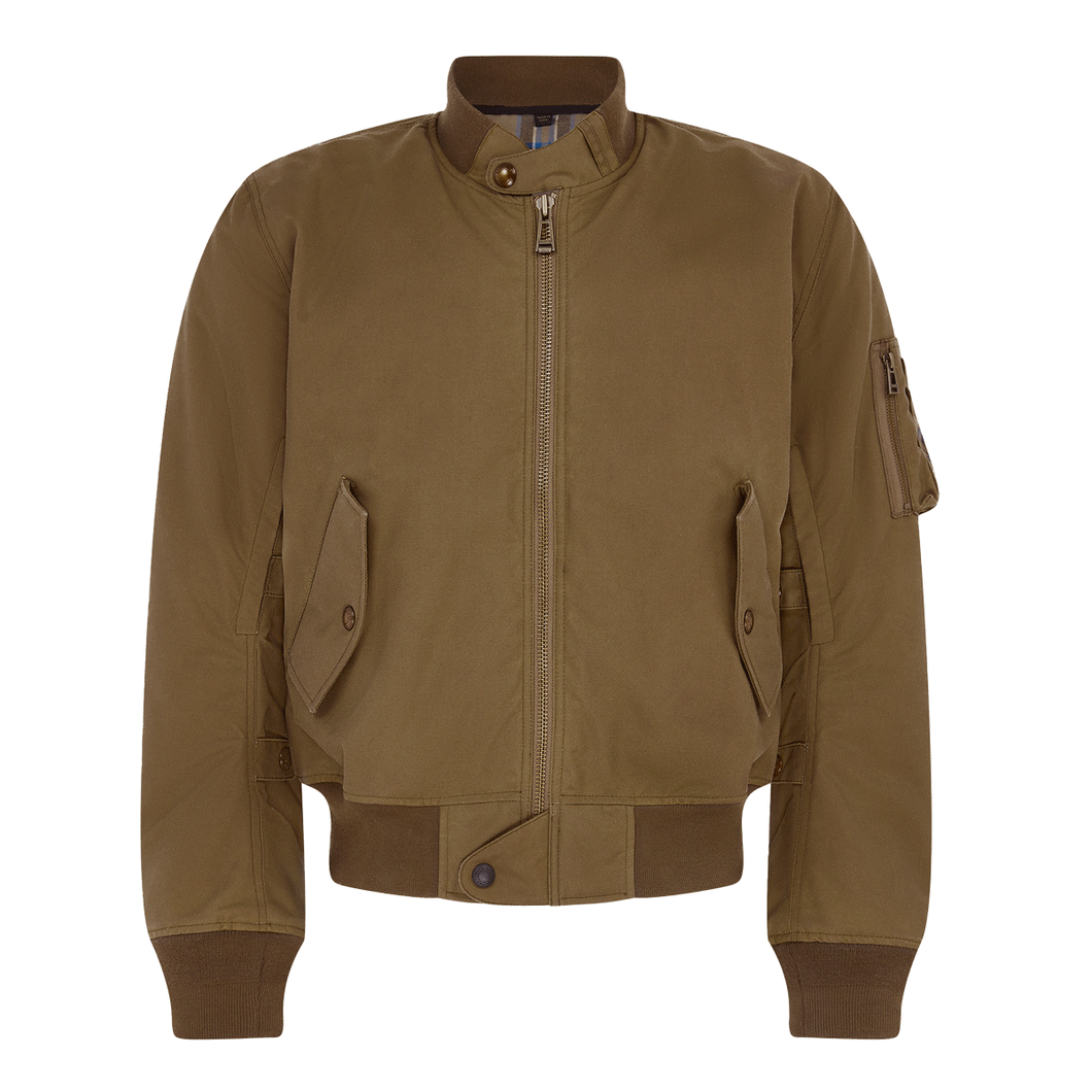 BELSTAFF BRECON MOTORCYCLE BOMBER - OLIVE GREEN