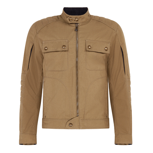 BELSTAFF ROBERTS COTTON CANVAS MOTORCYCLE JACKET - OLIVE