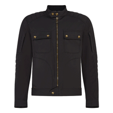 BELSTAFF ROBERTS COTTON CANVAS MOTORCYCLE JACKET - BLACK