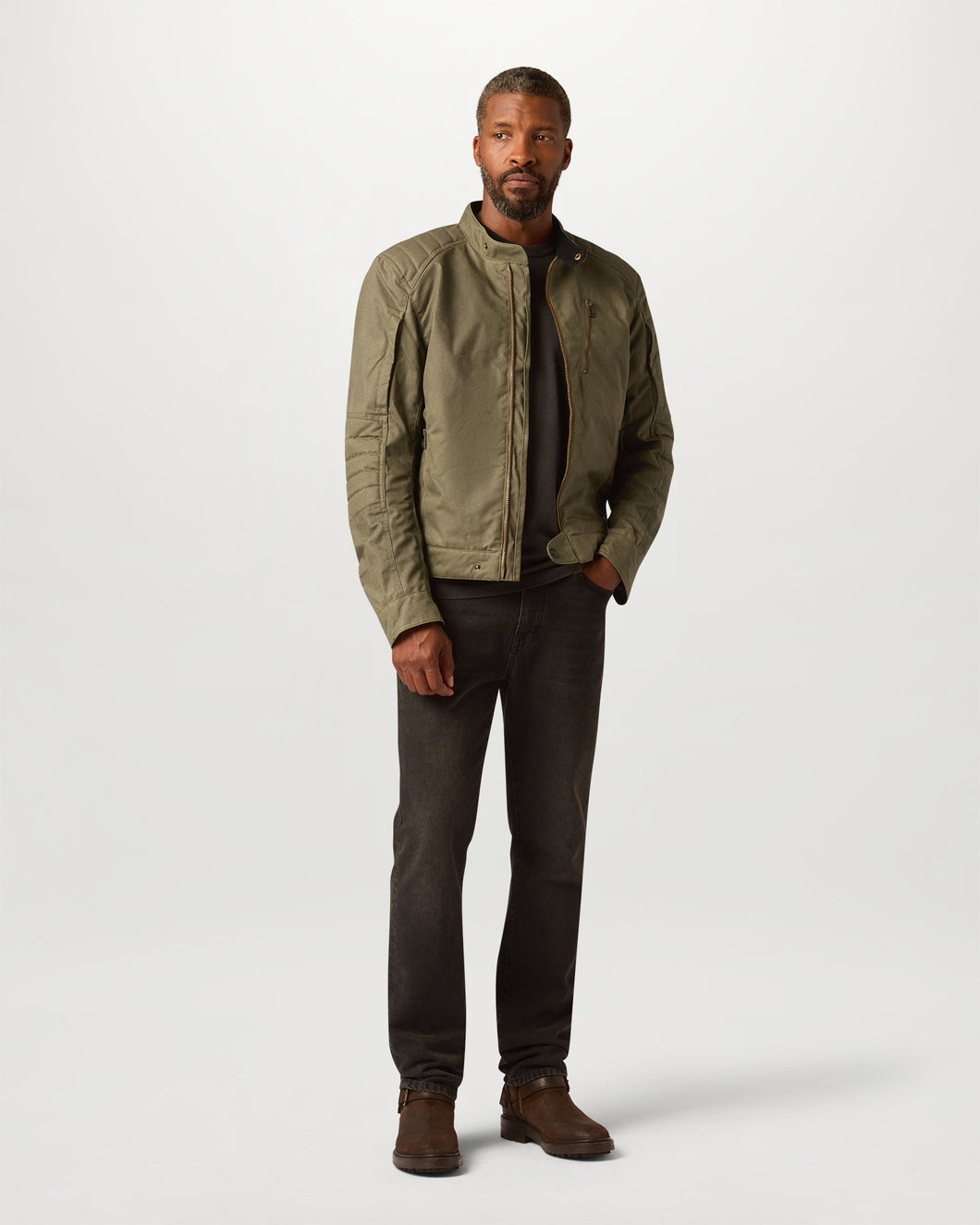 BELSTAFF HUMBER MOTORCYCLE JACKET - OLIVE
