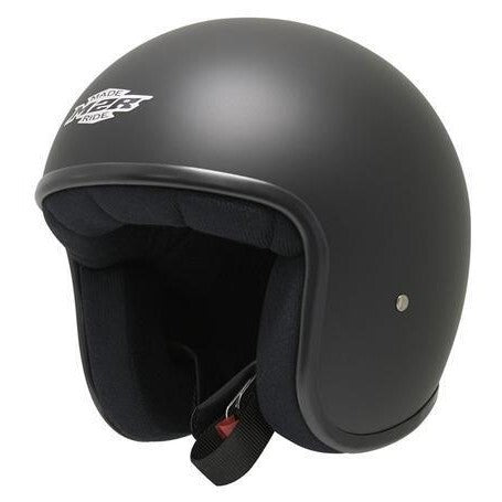 M2R CUSTOM FG MATTE BLACK HELMET W/NO PEAK