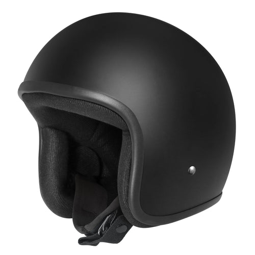 DRIRIDER BASE MATTE BLACK HELMET W/NO PEAK