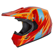 M2R XYOUTH THUNDER PC-8 GLOSS RED/ORANGE/BLUE YOUTH HELMET