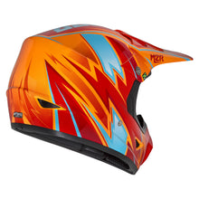 M2R XYOUTH THUNDER PC-8 GLOSS RED/ORANGE/BLUE YOUTH HELMET