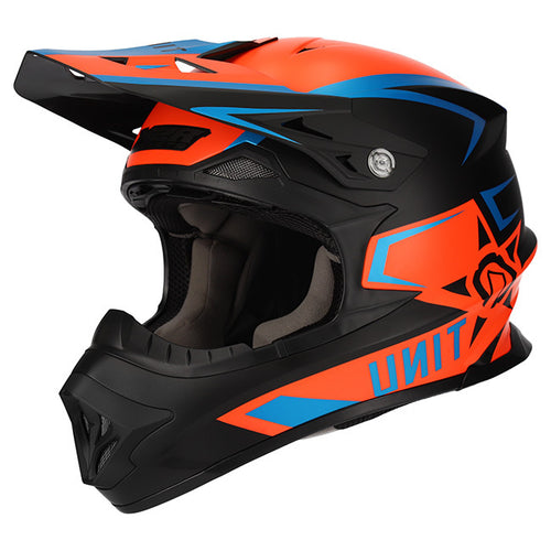 M2R EXO UNIT PROTECH PC-8F MATTE HI-VIS ORANGE/BLUE HELMET