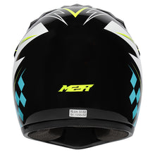 M2R MX2 JR LIGHTNING PC-3 HI-VIS/WHITE/BLUE YOUTH HELMET