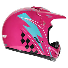 M2R MX2 JR LIGHTNING PC-7 WHITE/BLUE/PINK YOUTH HELMET