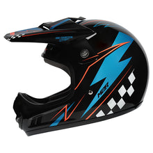 M2R MX2 JR LIGHTNING PC-8 ORANGE/BLUE/BLACK YOUTH HELMET