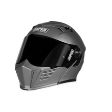 SIMPSON DARKSOME MODULAR MOTORCYCLE 22.06 HELMET - FLAT ALLOY