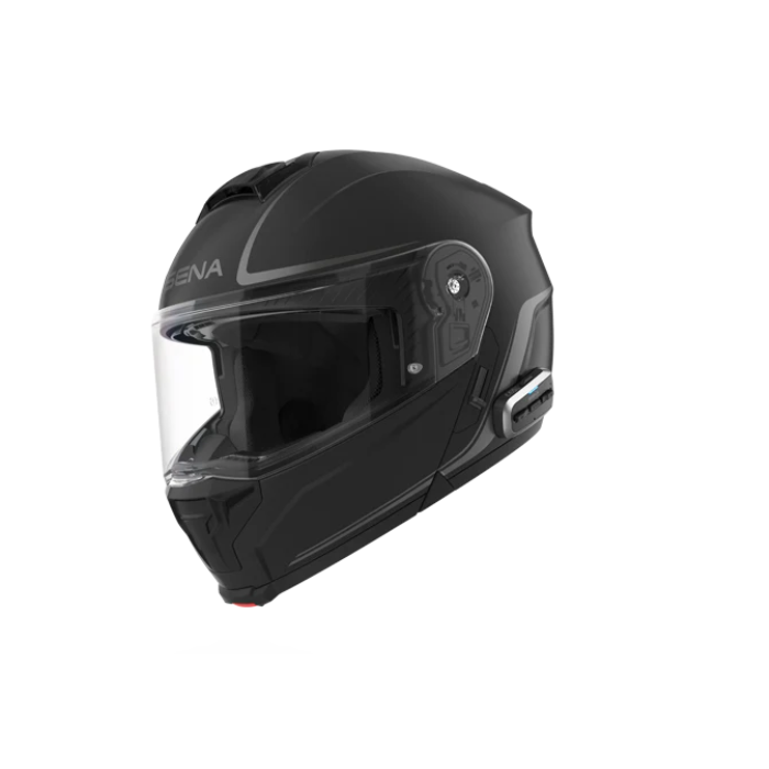 SENA OUTRUSH 2 MATT BLACK BLUETOOTH HELMET - MATT BLACK (Size: LARGE)