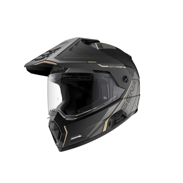 SENA OUTLANDER SMART ADV DUAL-SPORT HELMET - MATT BLACK