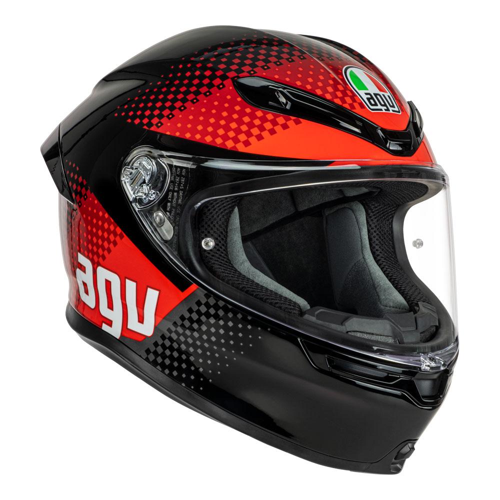 AGV K6 S SMU FISION BLACK/RED HELMET