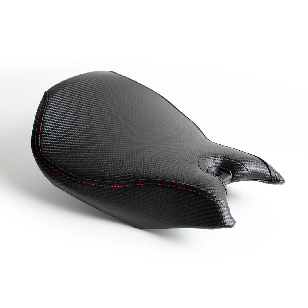 LUIMOTO DUCATI PANIGALE 899 899 959 1299 2013-2018 BASELINE RIDER SSEAT COVER - CF BLACK/RED STITCH