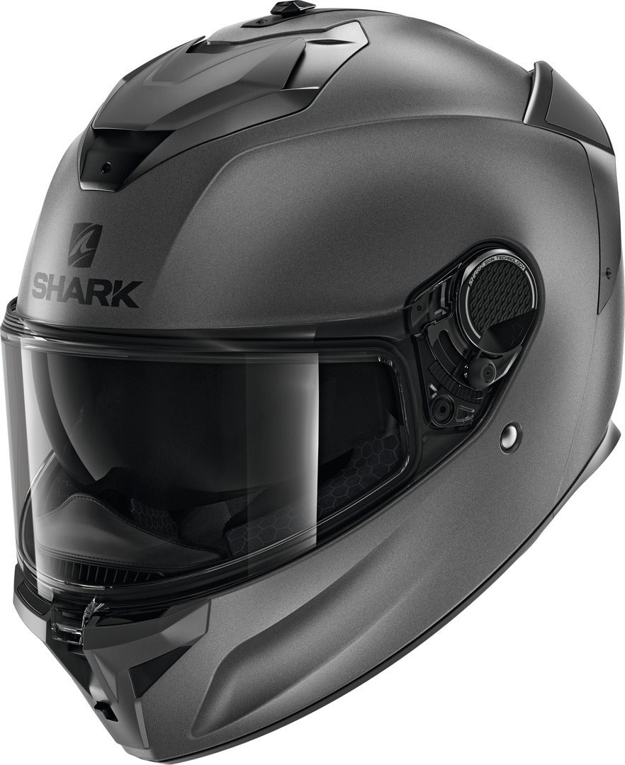 SHARK SPARTAN GT BLANK MATT GREY ANTHRACITE HELMET (Size: MEDIUM)
