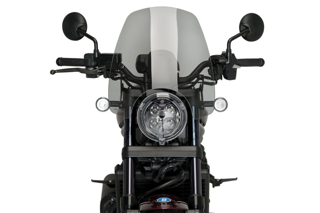 PUIG NEW GENERATION TOURING SCREEN TO SUIT HONDA CMX1100 REBEL (2021 - ONWARDS) - SMOKE