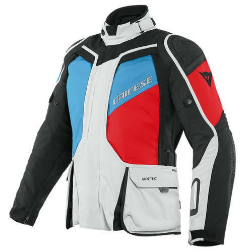 DAINESE D-EXPLORER 2 GORE-TEX JACKET - GLACIER-GREY/BLUE/LAVA-RED/BLACK