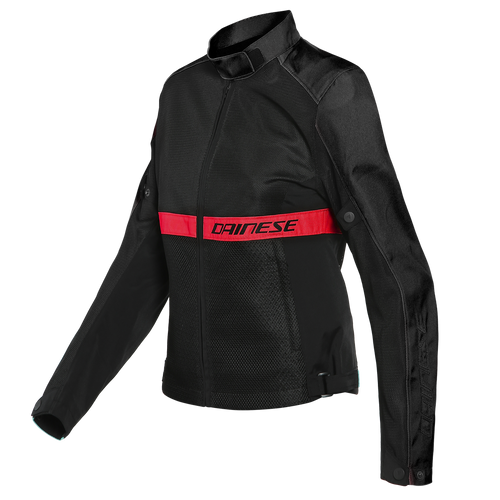 DAINESE RIBELLE AIR LADY TEX BLACK/LAVA RED TEXTILE JACKET