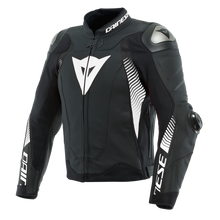 DAINESE SUPER SPEED 4 MATTE BLACK/WHITE LEATHER JACKET