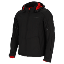 DRIRIDER BLVD WP SOFT SHELL BLACK TEXTILE HOODIE JACKET