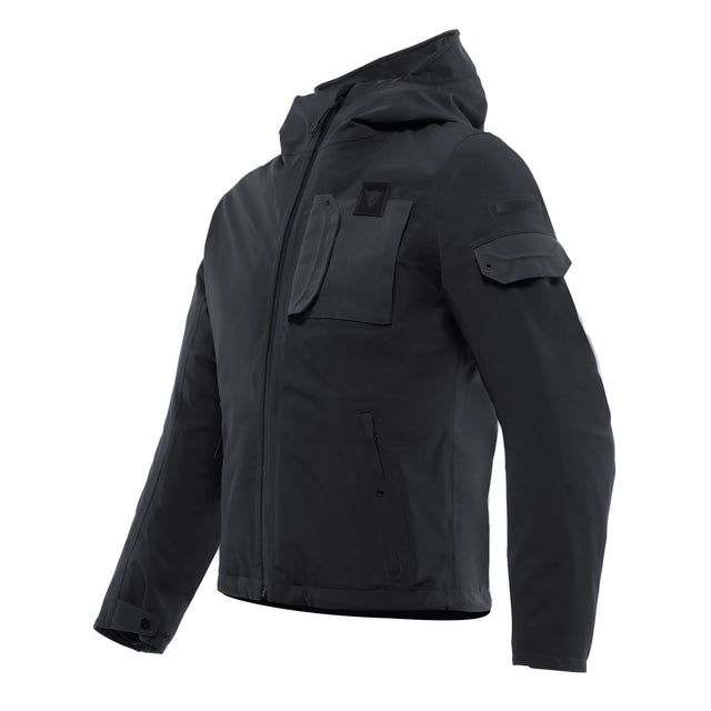 DAINESE CORSO ABSOLUTESHELL PRO BLACK WATERPROOF TEXTILE HOODIE JACKET
