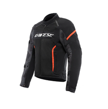 DAINESE AIR FRAME 3 TEX BLACK/BLACK/FLURO RED TEXTILE JACKET