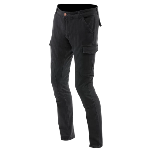 DAINESE CARGO SLIM TAPERED BLACK TEXTILE PANTS