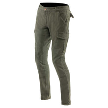DAINESE CARGO SLIM TAPERED ARMY-GREEN TEXTILE PANTS
