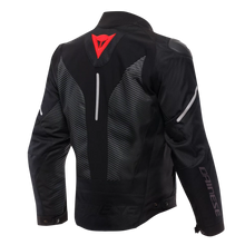 DAINESE SUPER SPRINT D-DRY BLACK/BLACK/LAVA RED TEXTILE JACKET